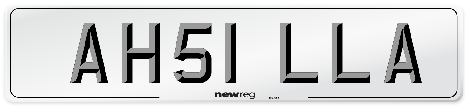 AH51 LLA Number Plate from New Reg